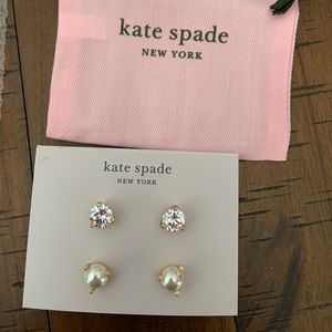 Two pair Kate Spade earrings.